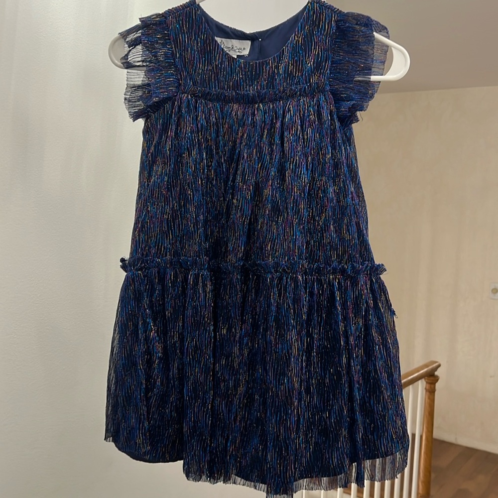 Pippa & Julie Dress Size 7 Blue and Glittery